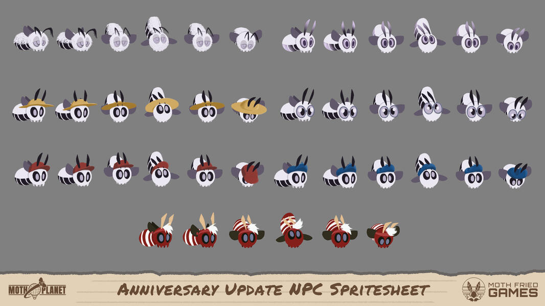 Spritesheet de NPCs da Atualização de Aniversário