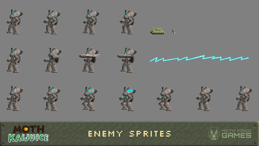 Moth Kaijuice - Sprites dos Inimigos (2025)