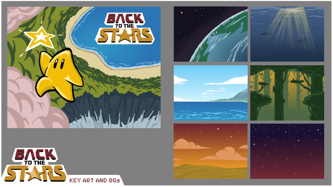Back to the Stars - Key Art e Cenários (2024)